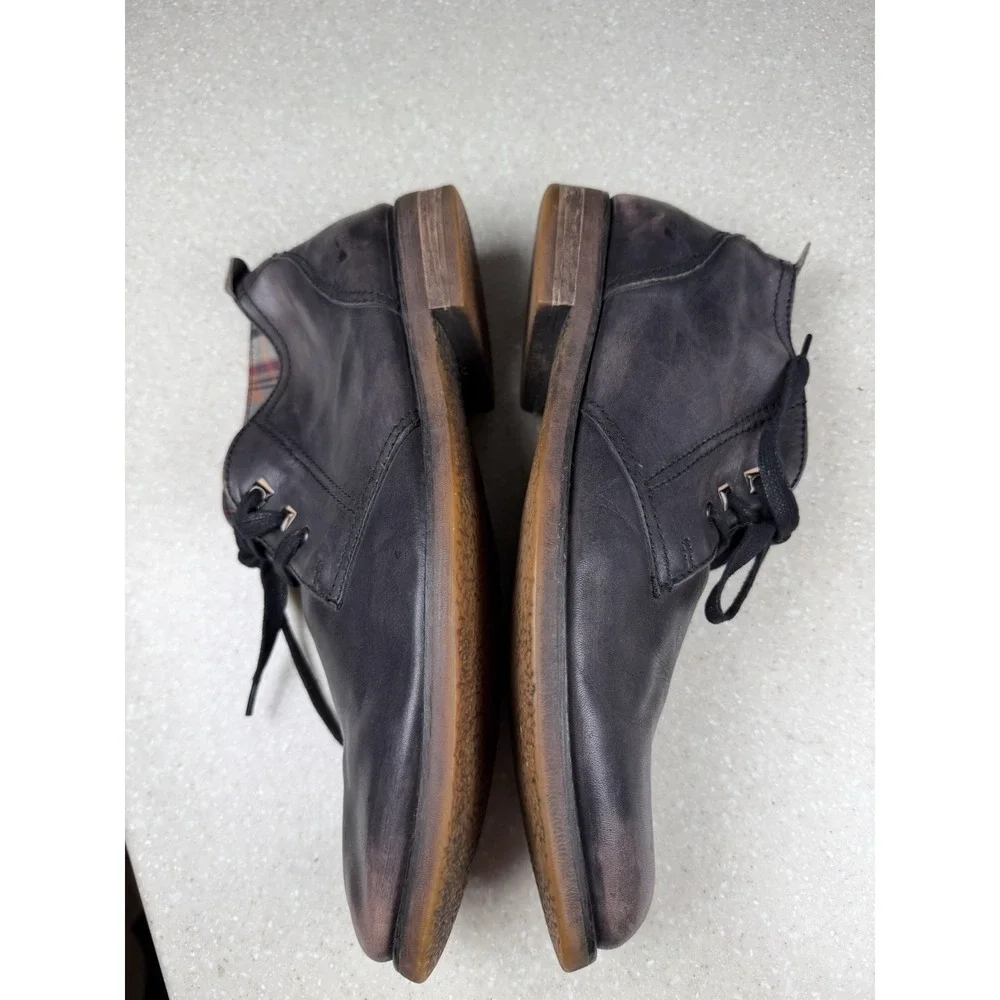 Bed Stu Men's Chukka Boots Casual Charcoal Gray Distressed Leather Finish US 12